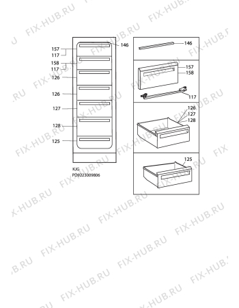 Взрыв-схема холодильника Aeg Electrolux A70318GS3 - Схема узла C10 Interior